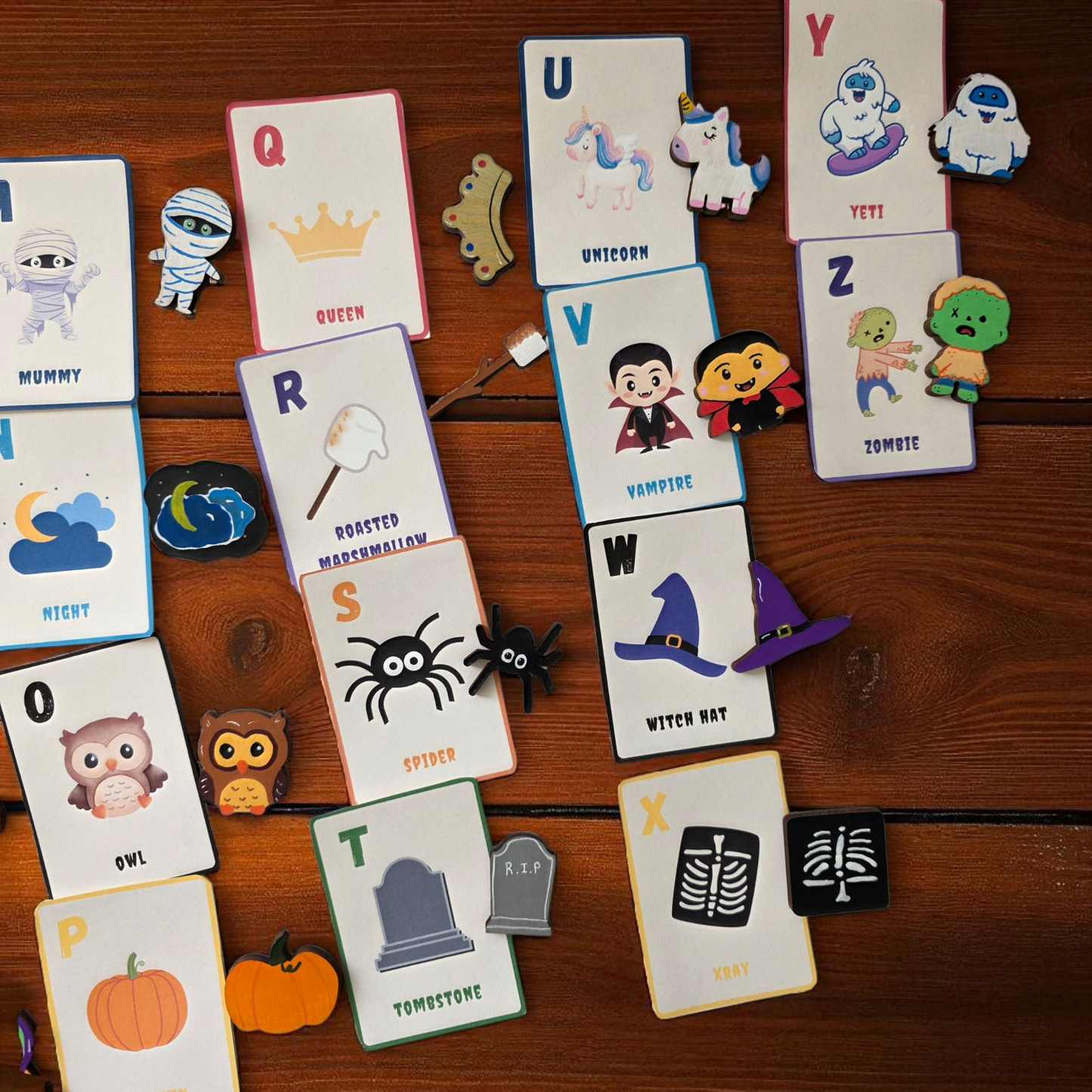 Spooky Alphabet Character Pieces