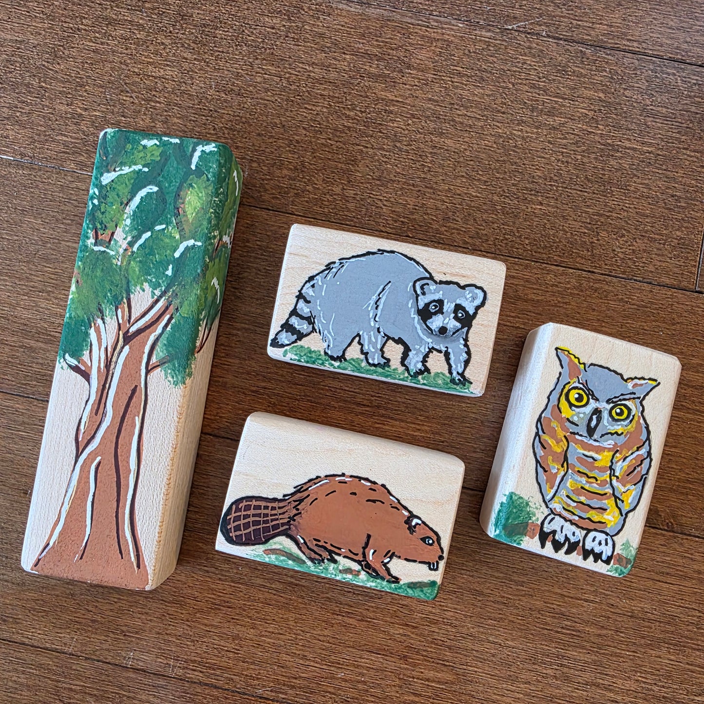 Out at night story block set