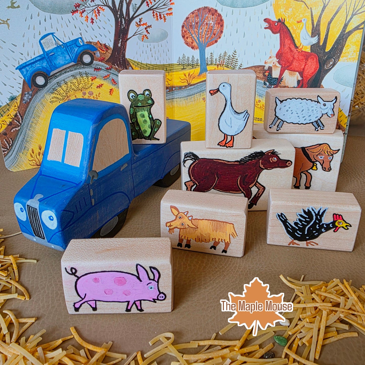 Little Blue Truck Story Block Set