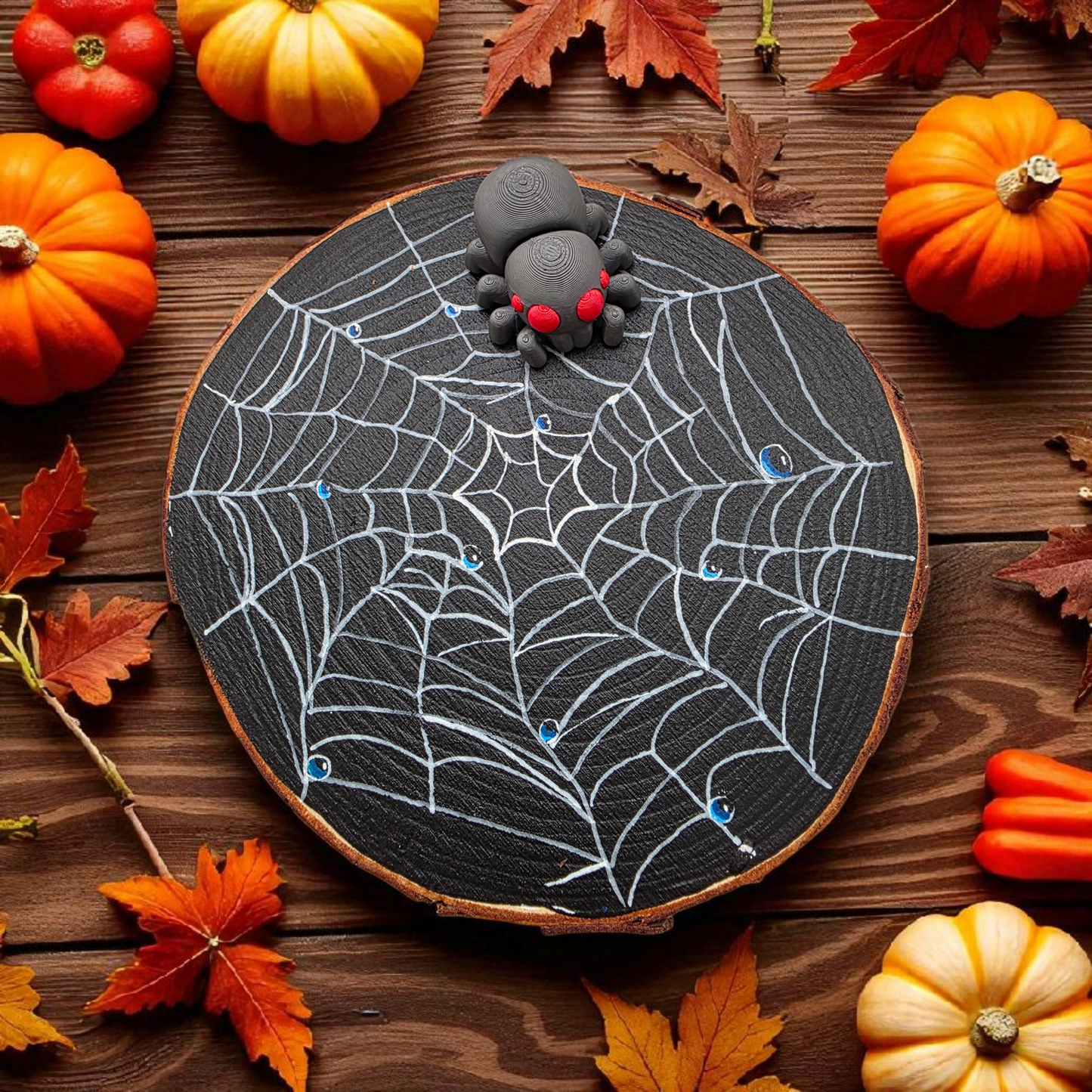 Spider Web Wood Slice