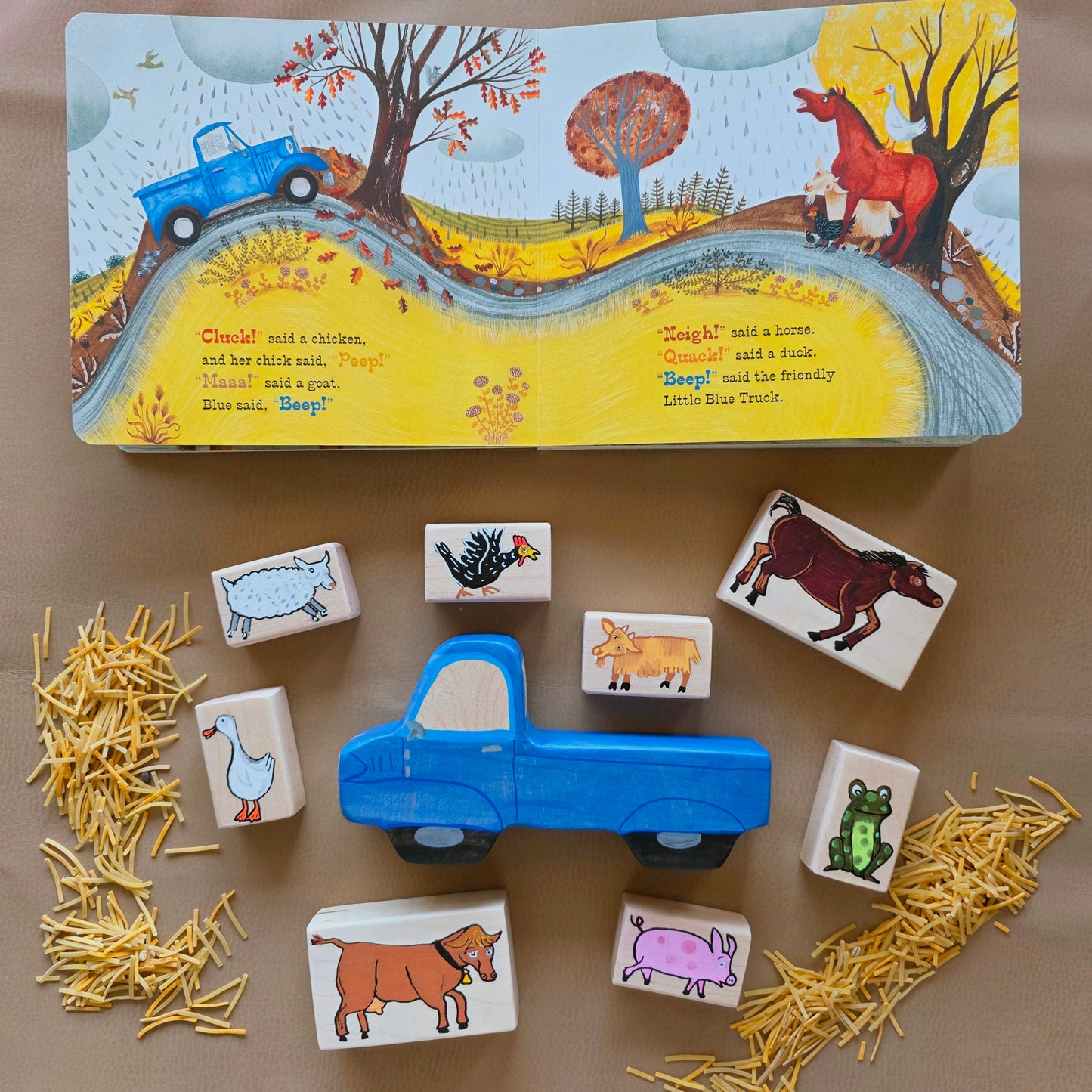 Little Blue Truck Story Block Set