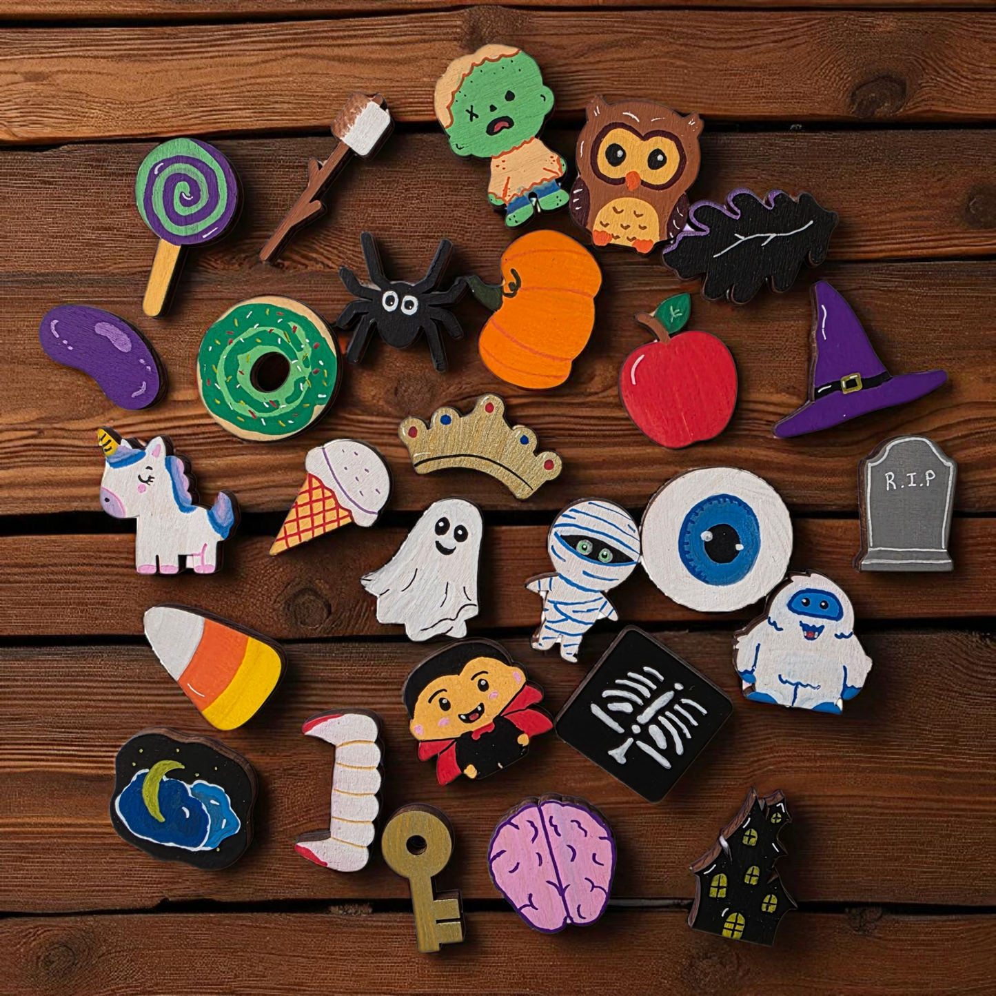 Spooky Alphabet Character Pieces