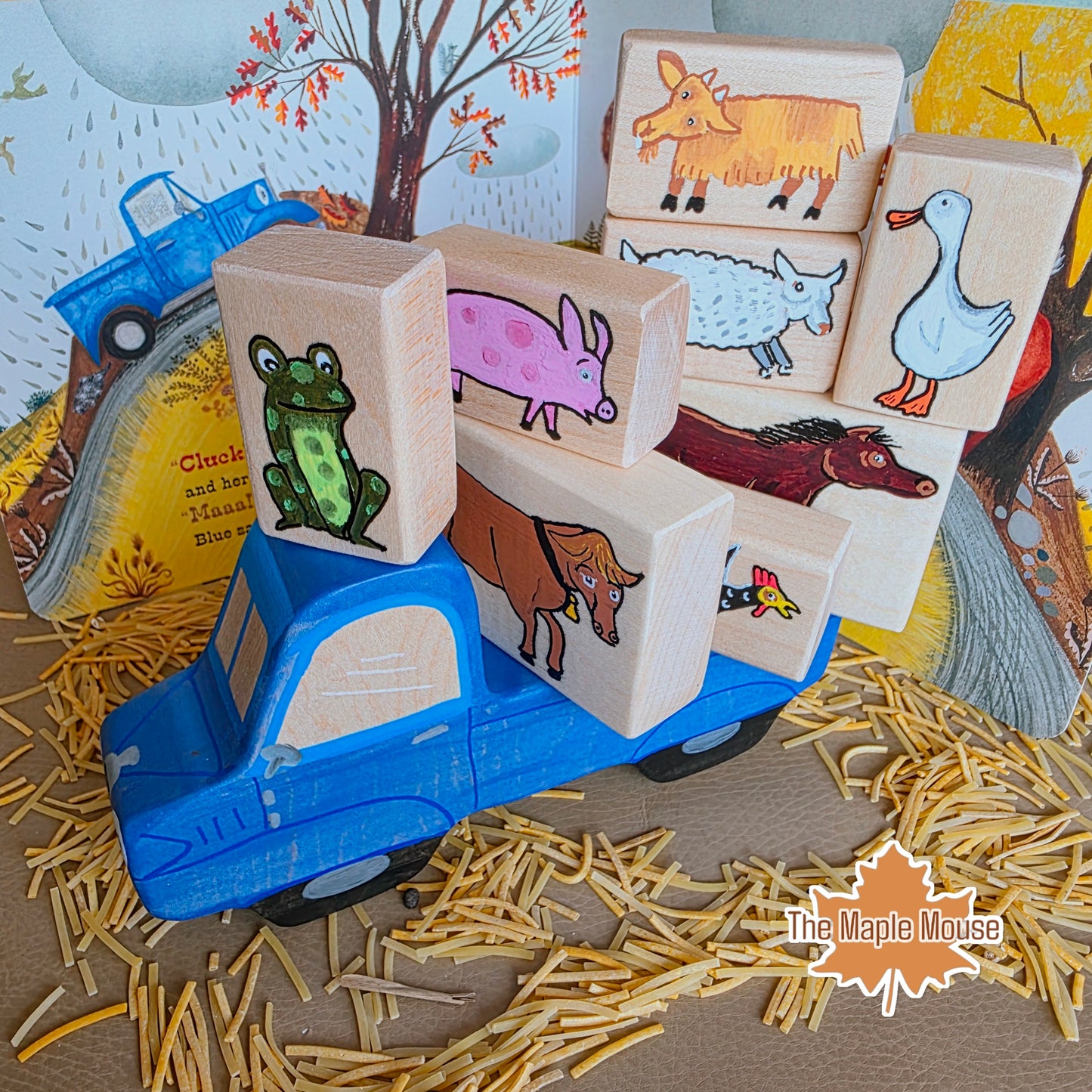 Little Blue Truck Story Block Set
