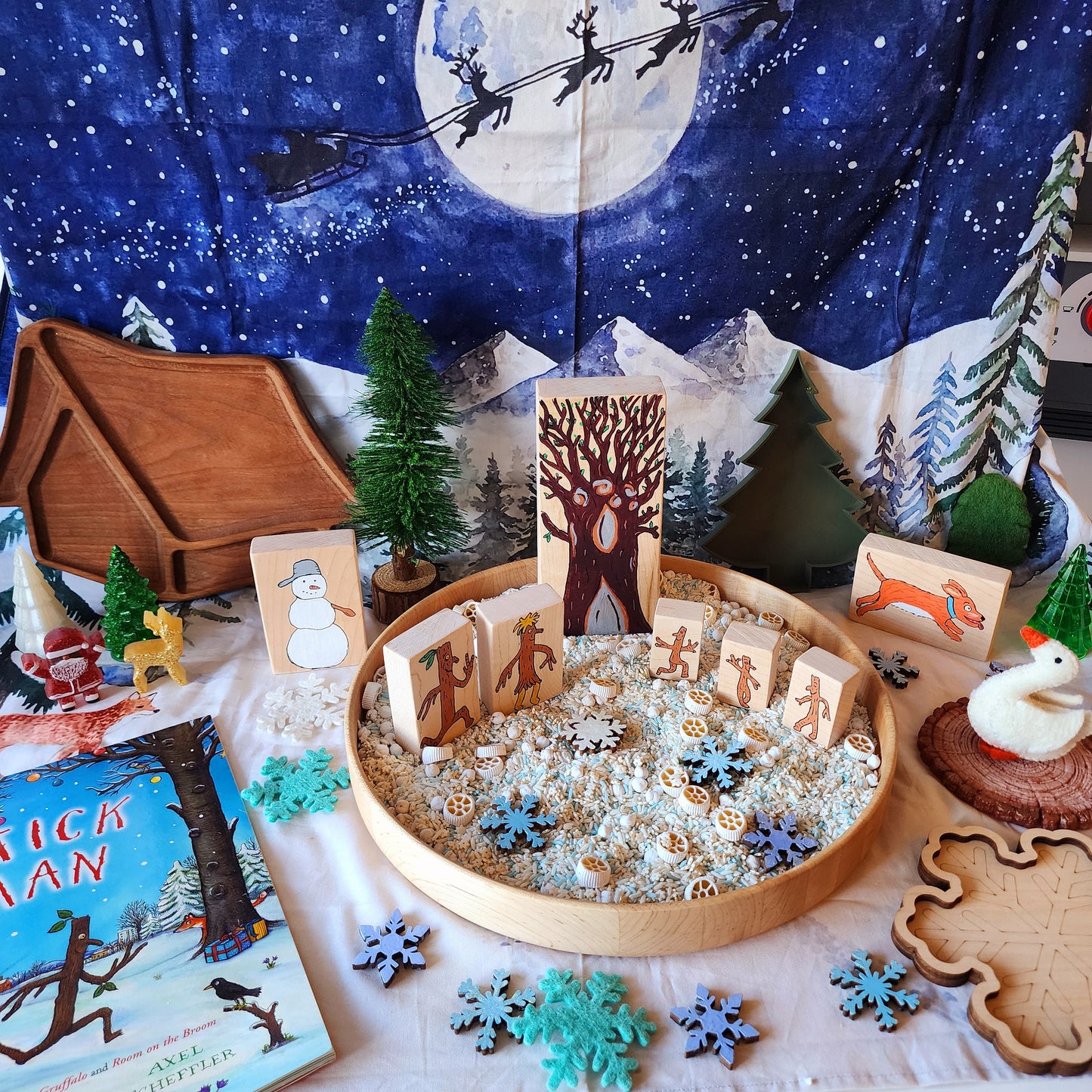 Stickman family story blocks