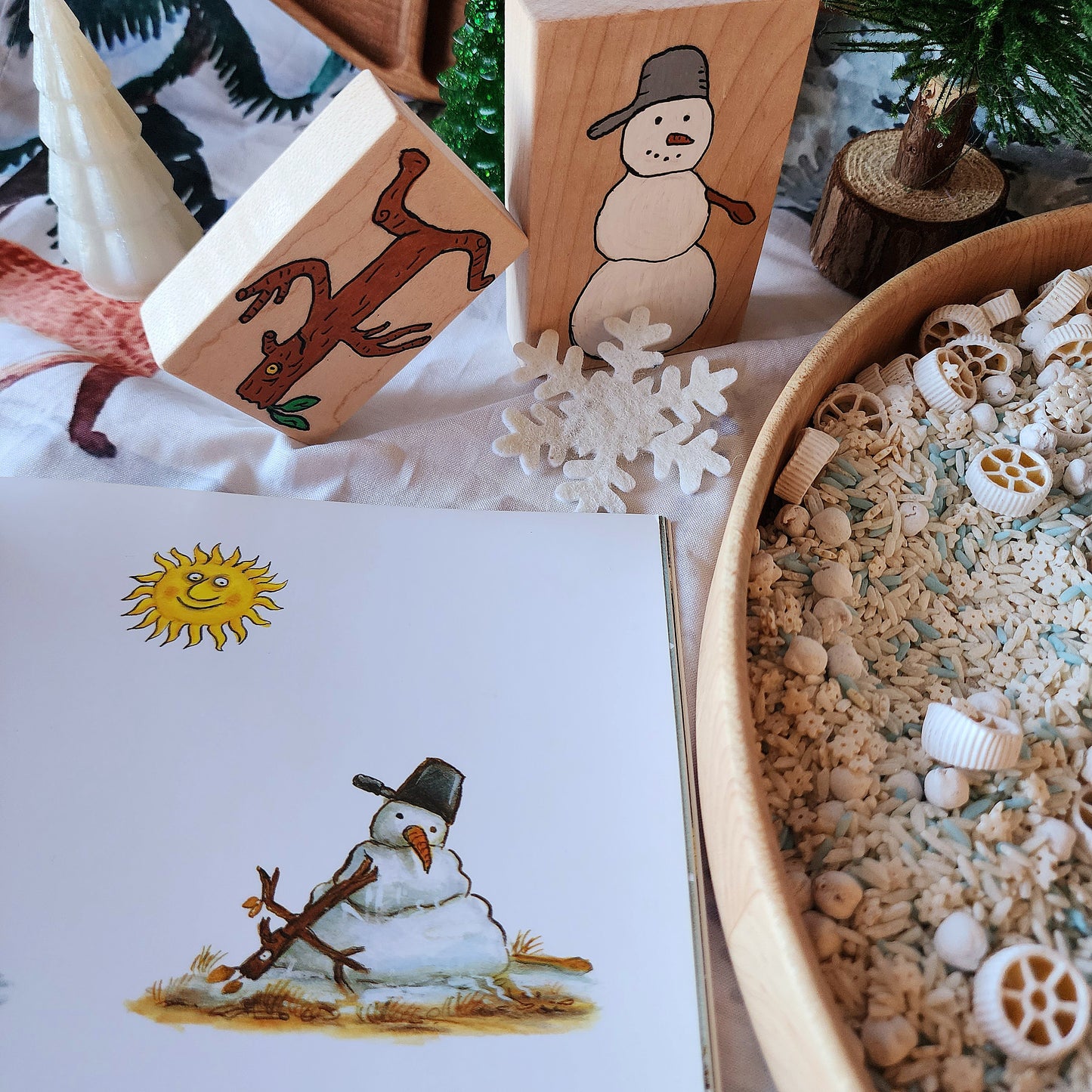 Stickman family story blocks