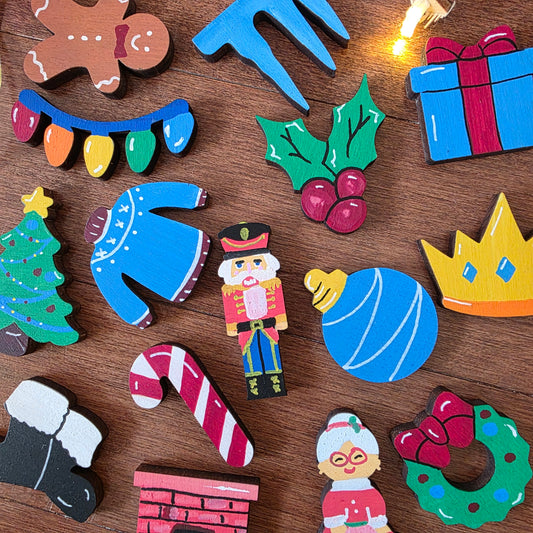 Christmas Alphabet Character Pieces