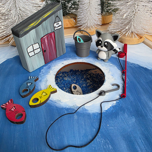 Ice fishing with Raccoon Flisat kit