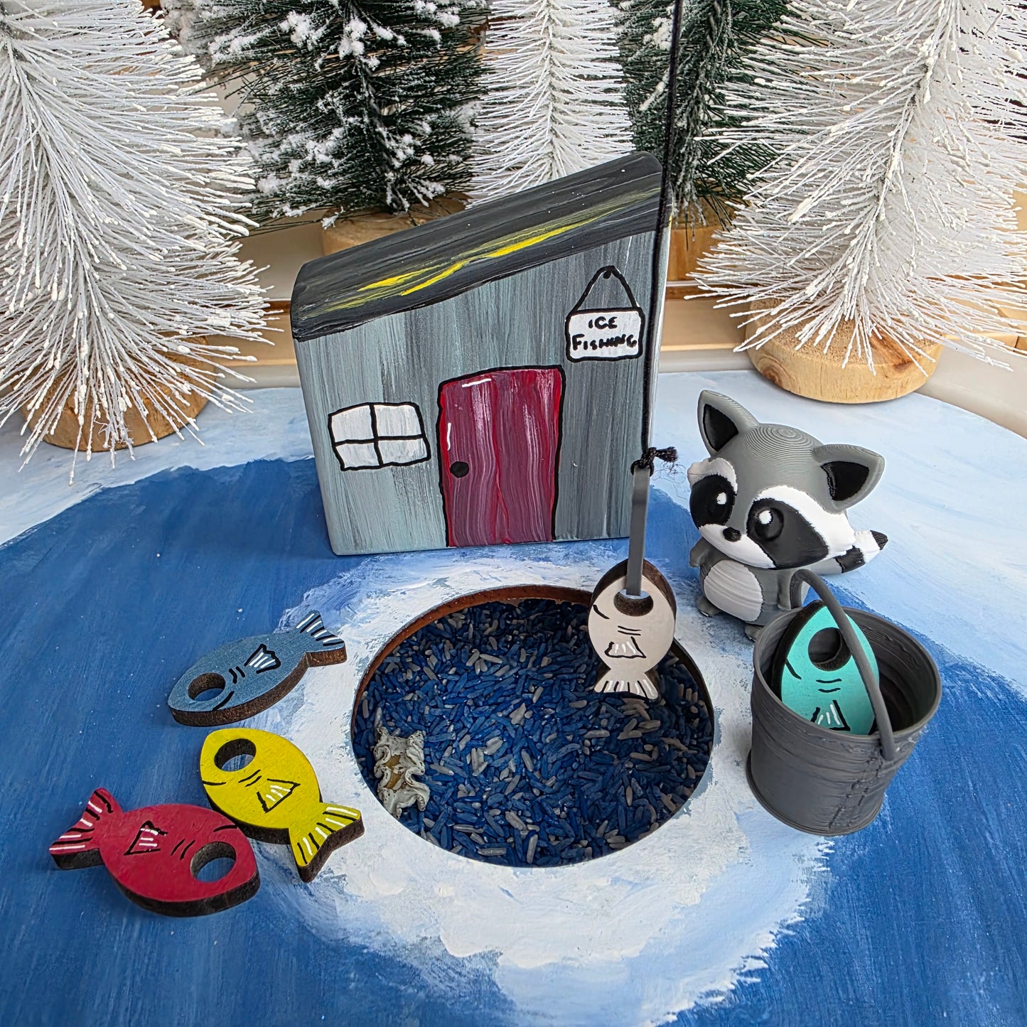 Ice fishing with Raccoon Flisat kit