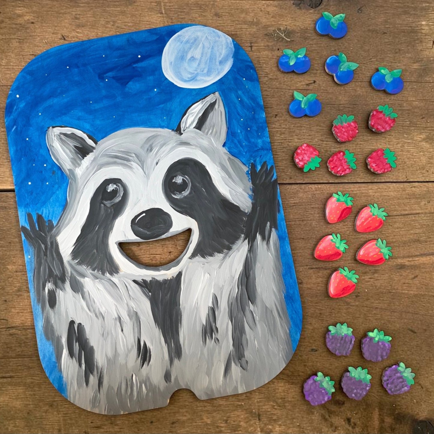 Feed The Raccoon Flisat Set