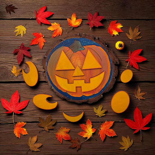 Jack O'Lantern Wood slice