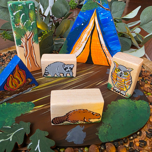 Out at night story block set